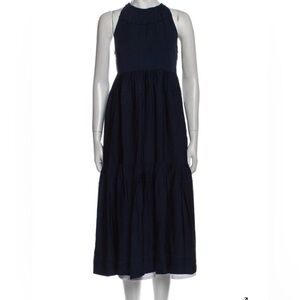 Rosetta Getty tiered ruffle halter dress sz s EUC blue $775